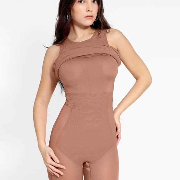 NWT Popilush Shapewear Modal Tummy Control Midi Dress - Picture 4 of 13